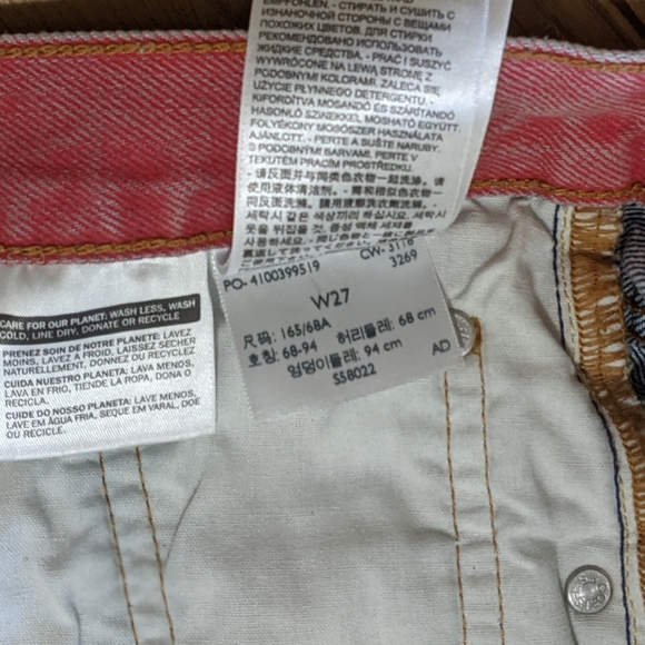 Levi's Color Block 501 Cutoffs - Picture 4 of 4